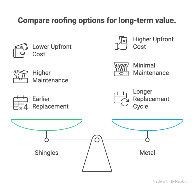 Asbury Roofing & Siding Shingle And Metal Comparison