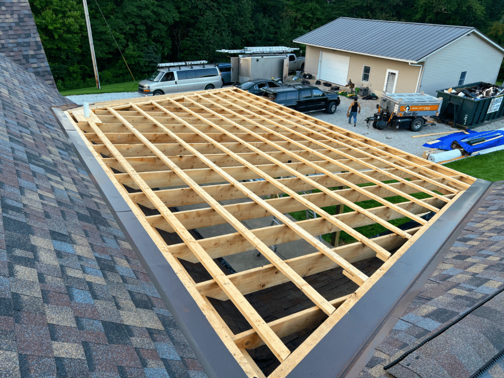 Residential Roofing Deck Before Asbury HI Ohio