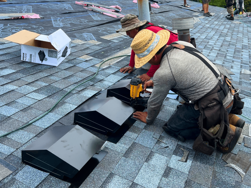 Residential Shingle Roofing Vent Install Asbury HI Ohio