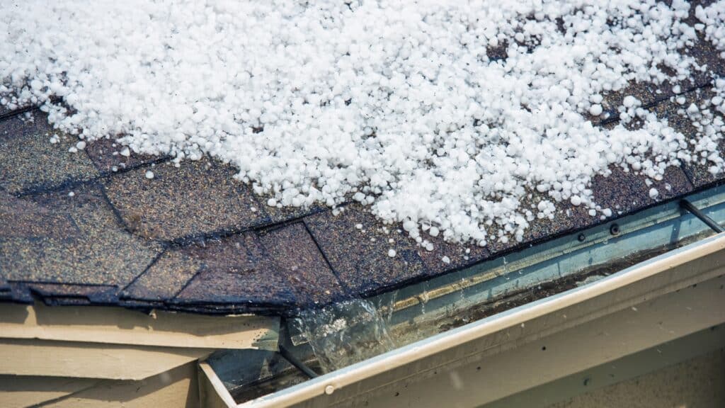 What Hail and Wind Damage Looks Like on an Ohio Roof Hail on Shingle Roof Asbury Ohio